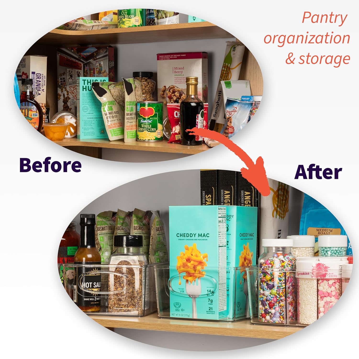 4-Pack Divided Storage Bins