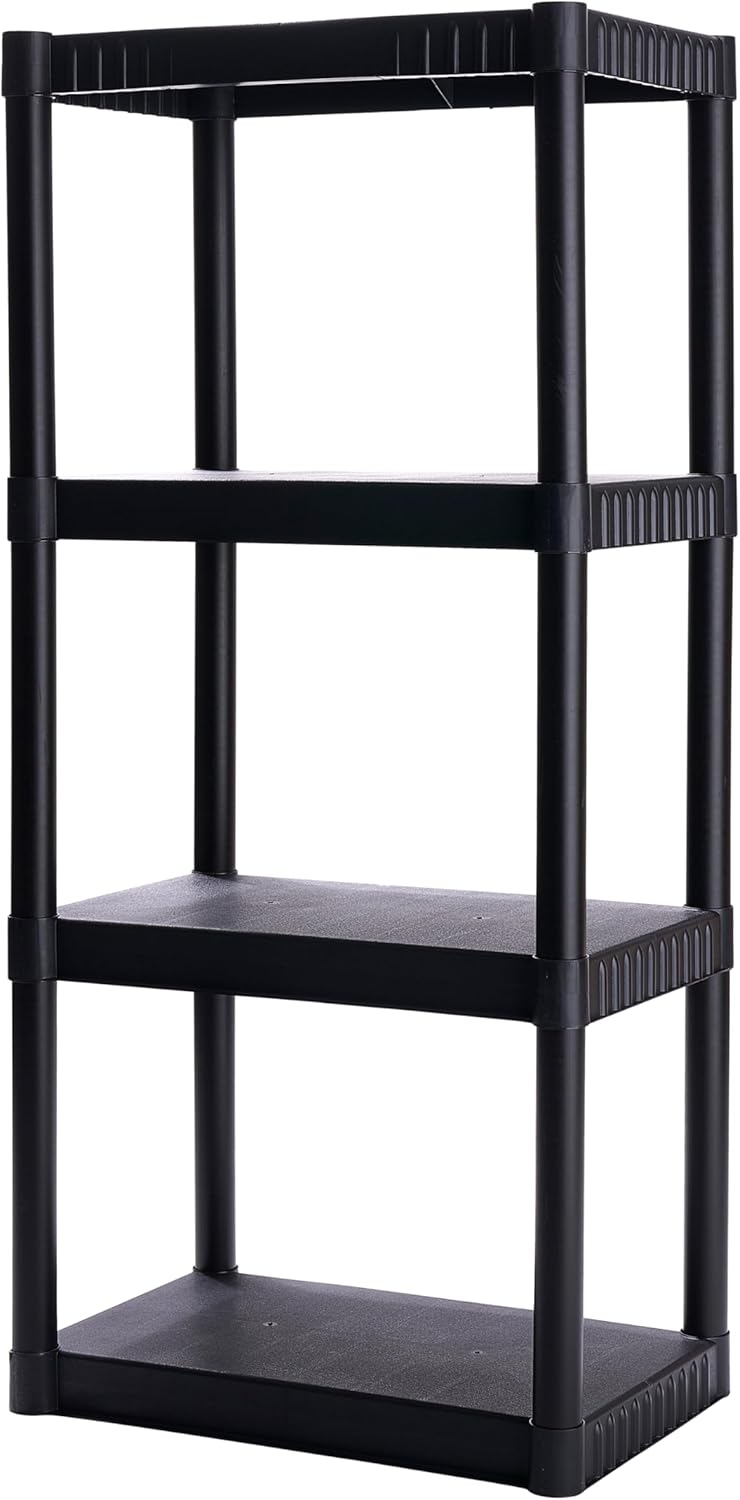 4-Shelf Plastic Storage Unit