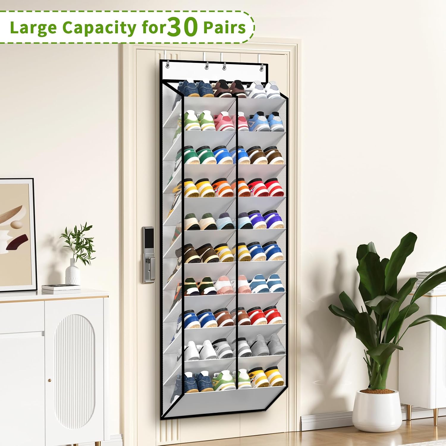 20-Pocket Over-Door Shoe Organiser