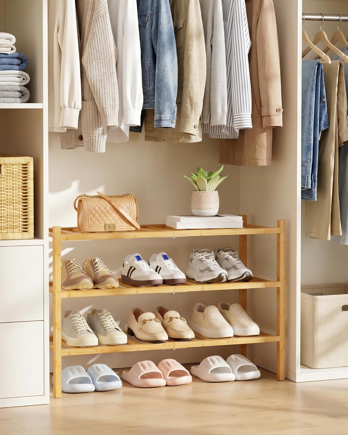 3-Tier Bamboo Shoe Rack
