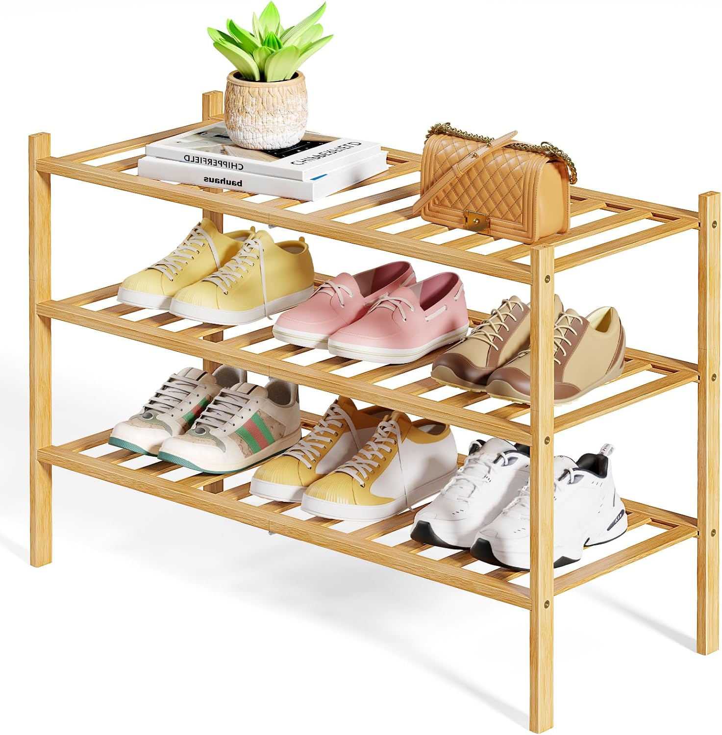 3-Tier Bamboo Shoe Rack