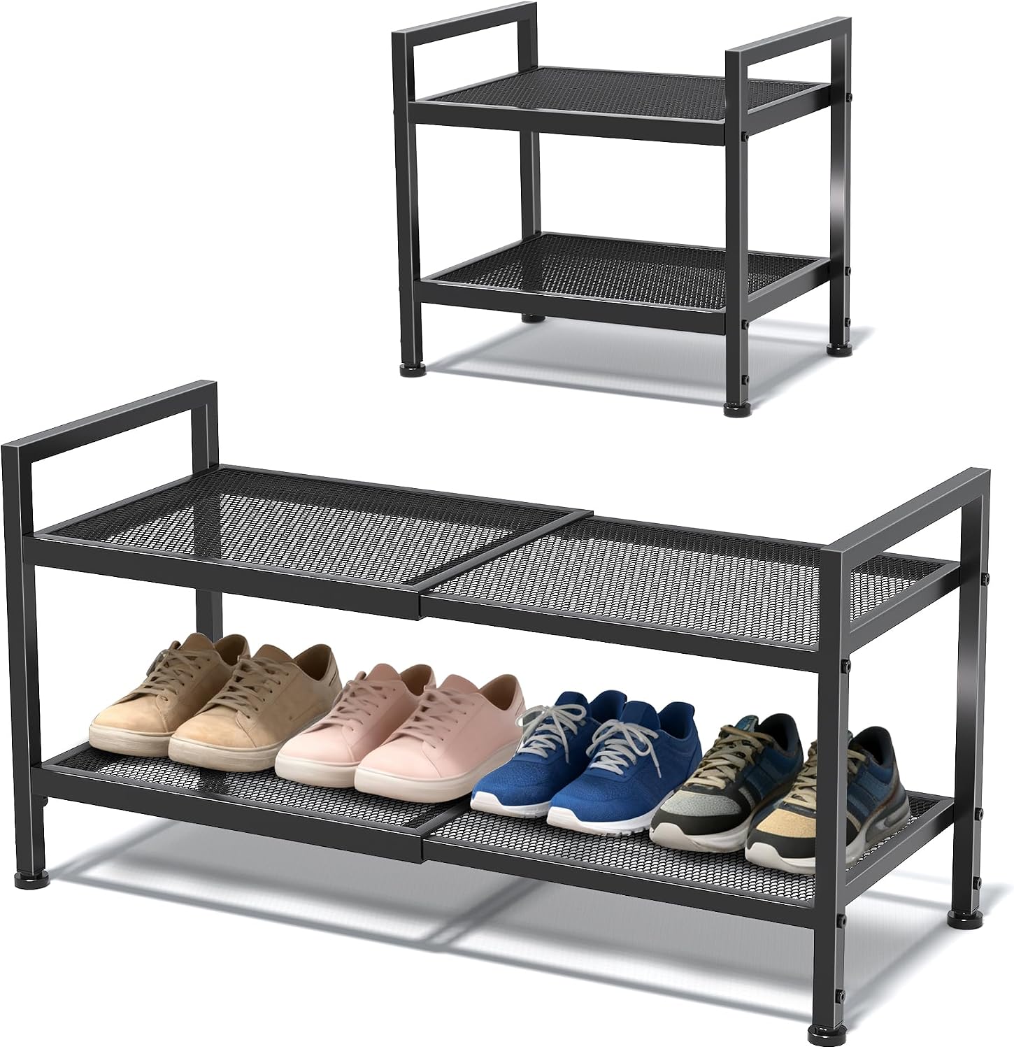 Expandable 2-Tier Shoe Rack