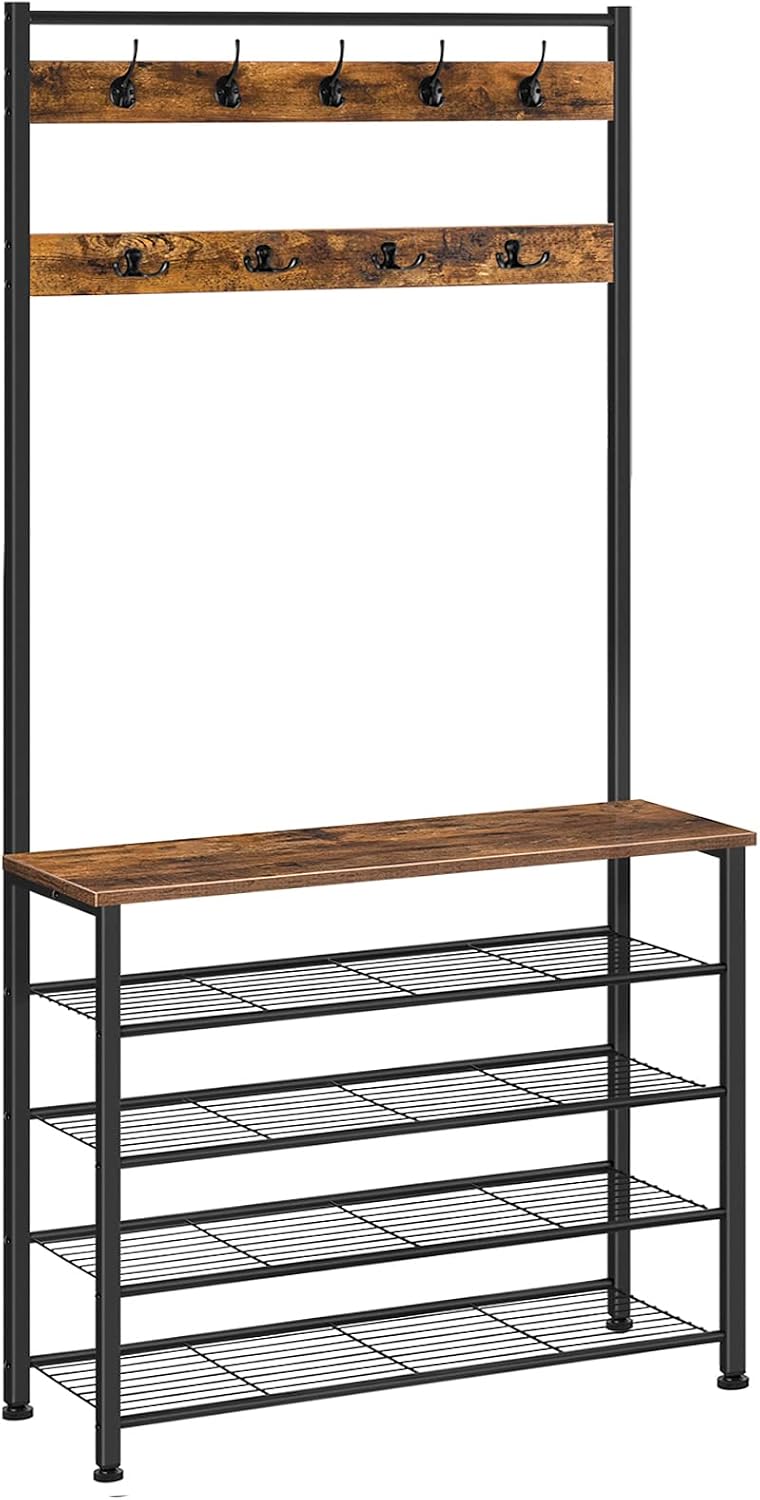 Hall Tree with 5-Tier Storage