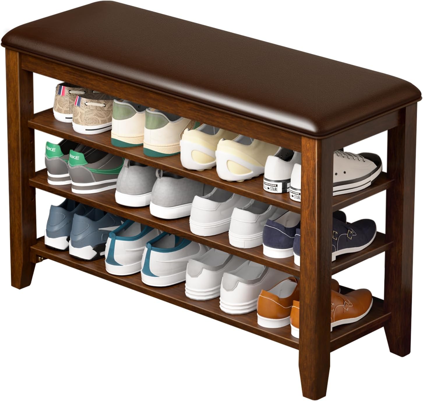 Solid Wood Shoe Bench