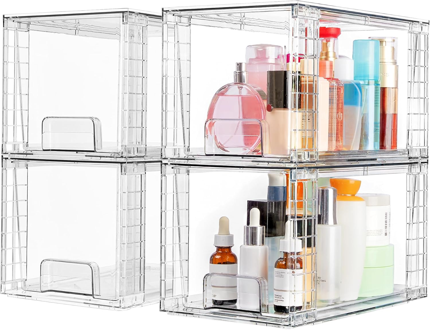 4-Pack Stackable Storage Drawers
