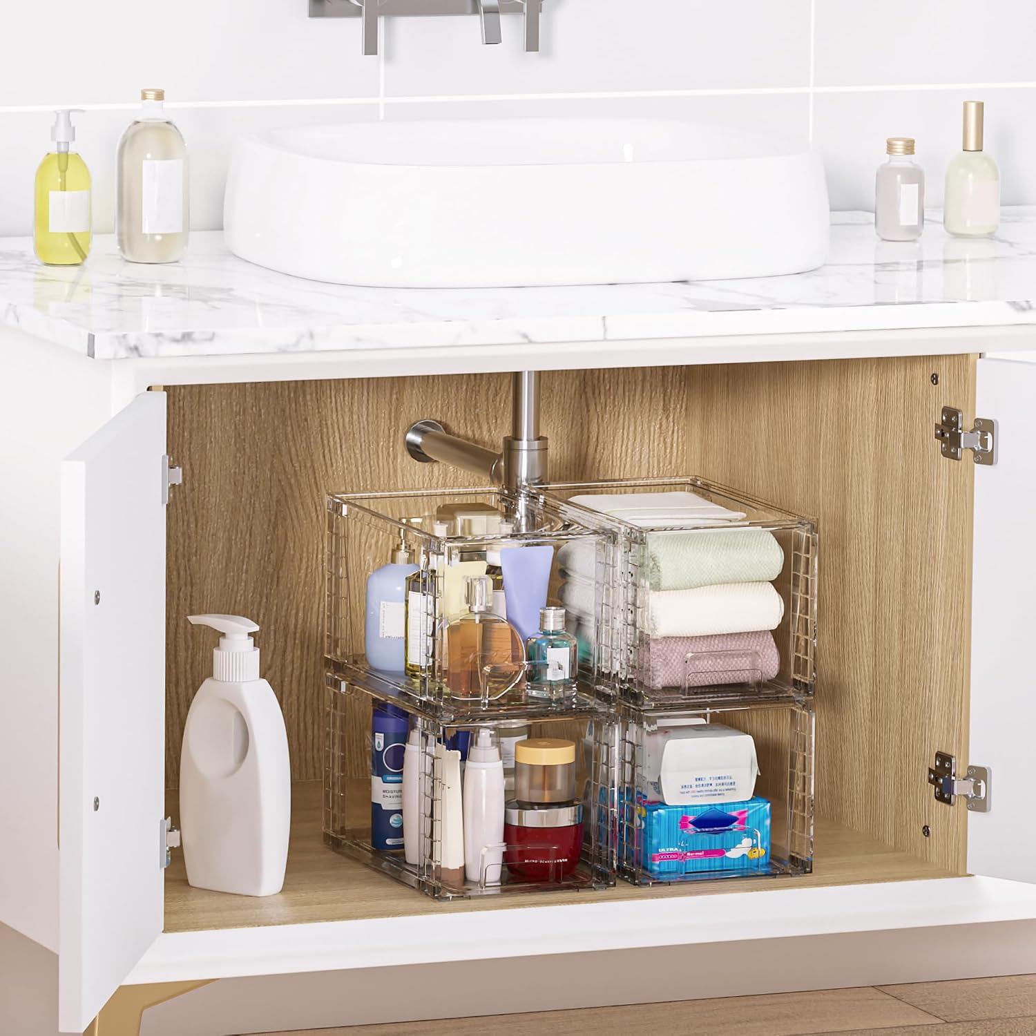 4-Pack Stackable Storage Drawers