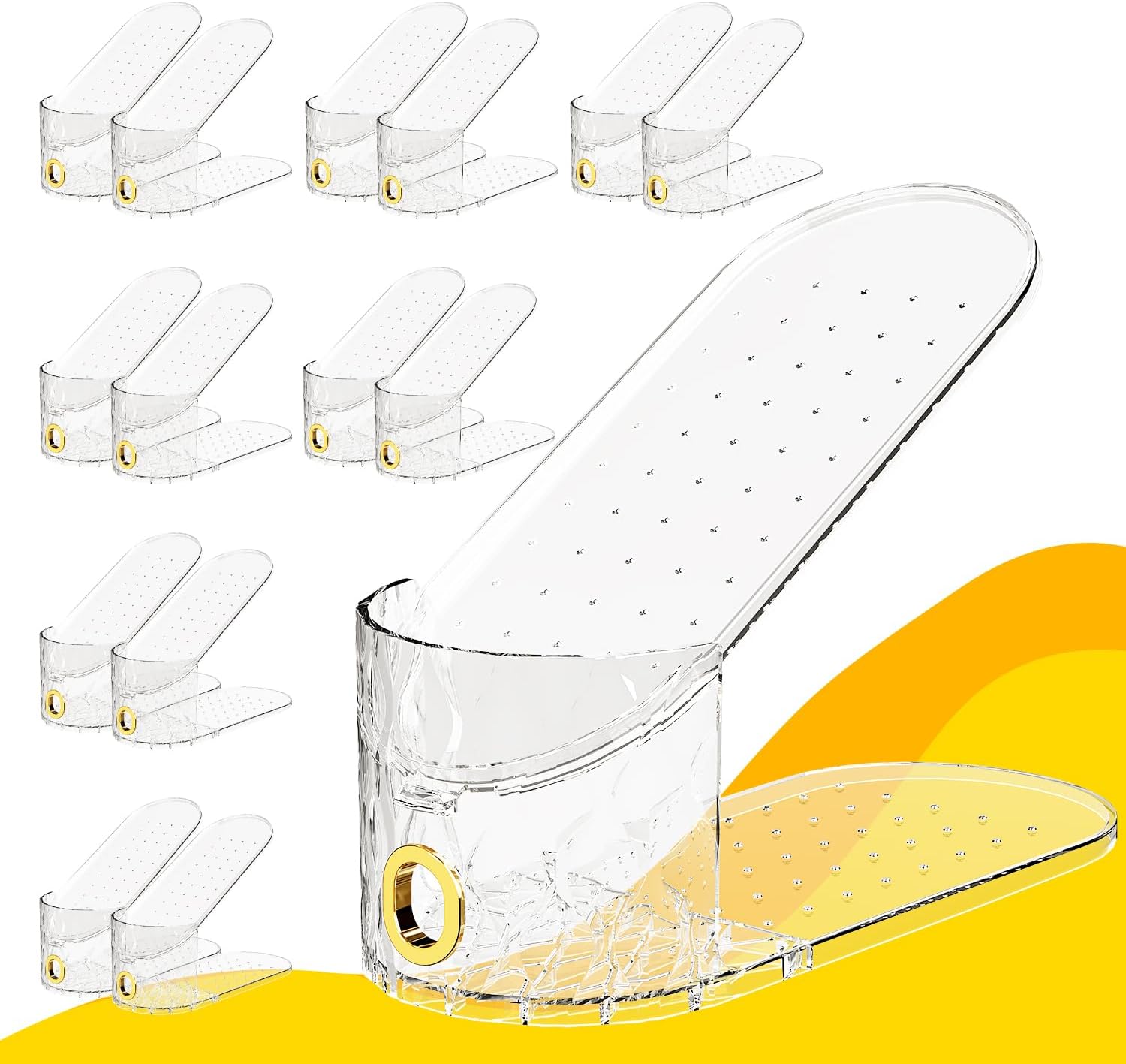 15-Pack Clear Shoe Organisers